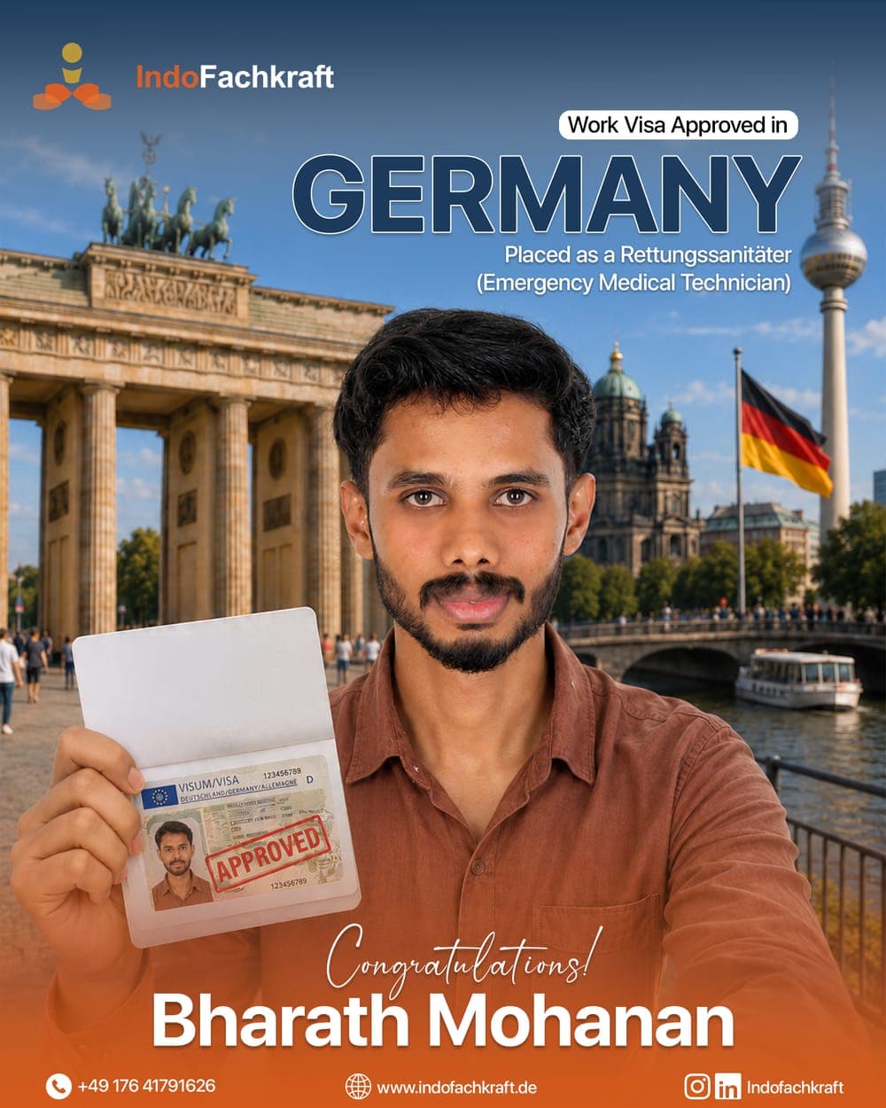 Genehmigtes deutsches Arbeitsvisum 2026 — vermittelt durch IndoFachkraft (2)
