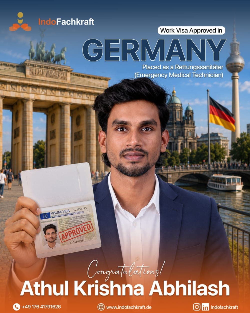 Genehmigtes deutsches Arbeitsvisum 2026 — vermittelt durch IndoFachkraft (5)