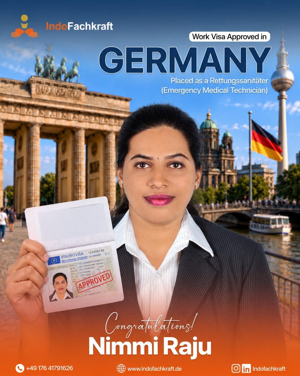 Genehmigtes deutsches Arbeitsvisum 2026 — vermittelt durch IndoFachkraft (13)